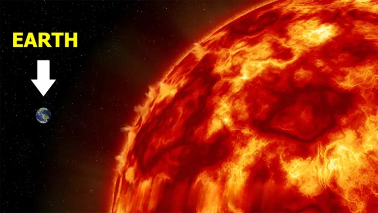 A visual comparison of how many Earths can fit in the Sun, , showing the size difference between Earth and the Sun.