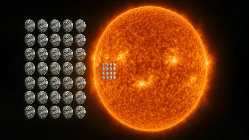 Over a Million Earths Could Fit Inside the Sun More than a million Earths could fit inside the Sun, showing the huge size difference between the two.