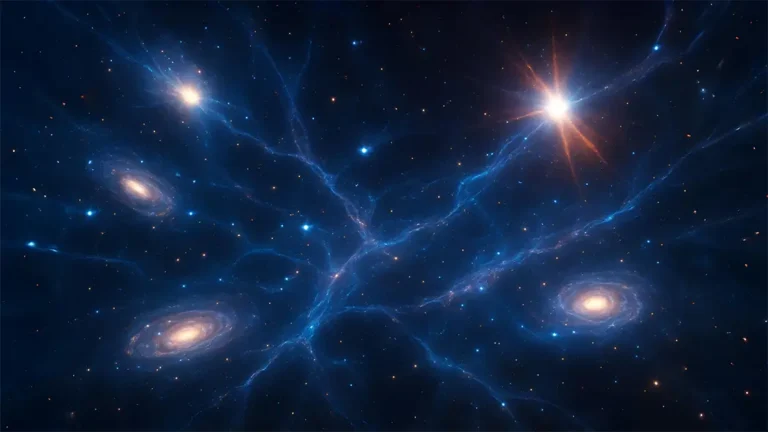 Visual representation of how much energy is in the universe, including stars, galaxies, dark matter, and dark energy.