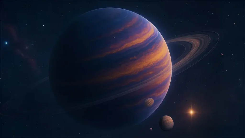 The largest planet in the universe, a colossal world beyond our solar system, dwarfs all others in size and mass.